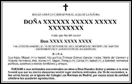 Esquela modelo 3 ABC